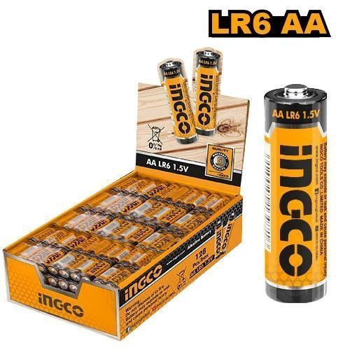 HAB2A01 - 4 unidades de Pilas Alcalinas AA INGCO 1.5V (Pack de 4 Unidades) - Alta Capacidad 2900 mAh
