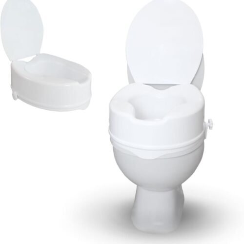 432M - Mobiclinic®, Elevador wc para adulto, Con tapa, 14 cm
