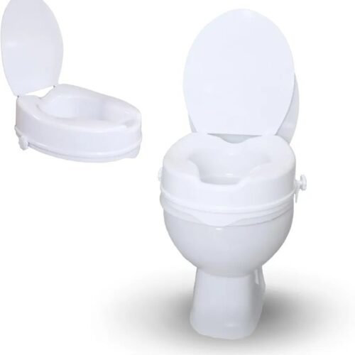 455E - Mobiclinic®, Elevador WC para adulto, Con tapa, 10 cm