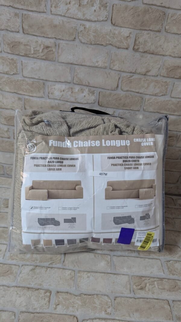 487M - Eysa Funda de sofá bielástica para Chaise Longue con el Brazo Largo Lado Izquierdo