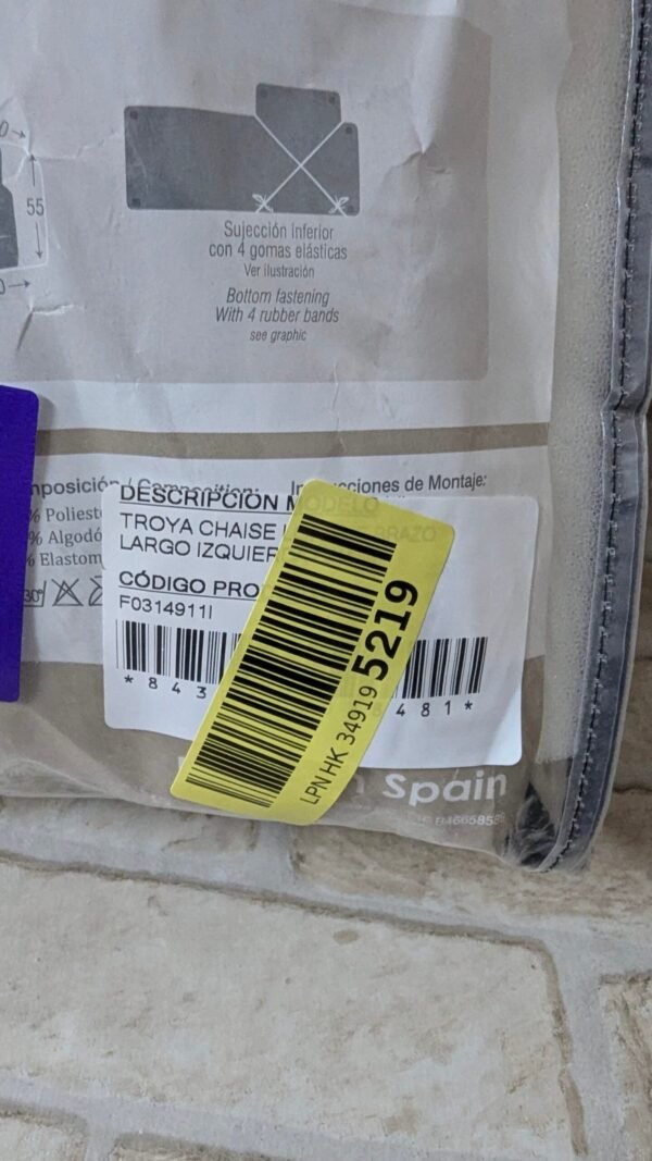 487M - Eysa Funda de sofá bielástica para Chaise Longue con el Brazo Largo Lado Izquierdo