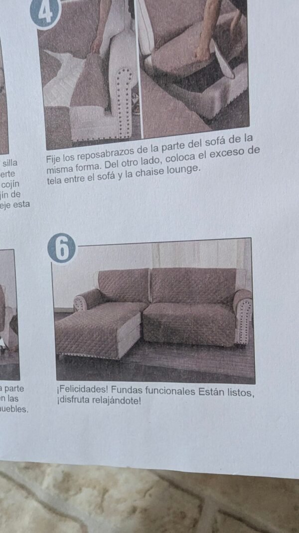 488M - BellaHills Funda Sofa Chaise Long,Funda 3 Plazas