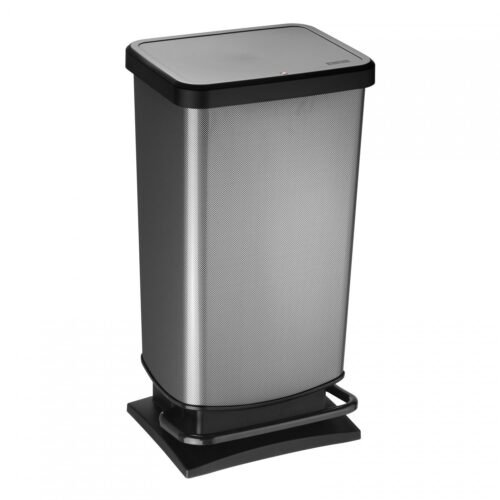 53M - Rotho Cubo de basura Paso de 50 litros para separación de residuos con tapa y pedal