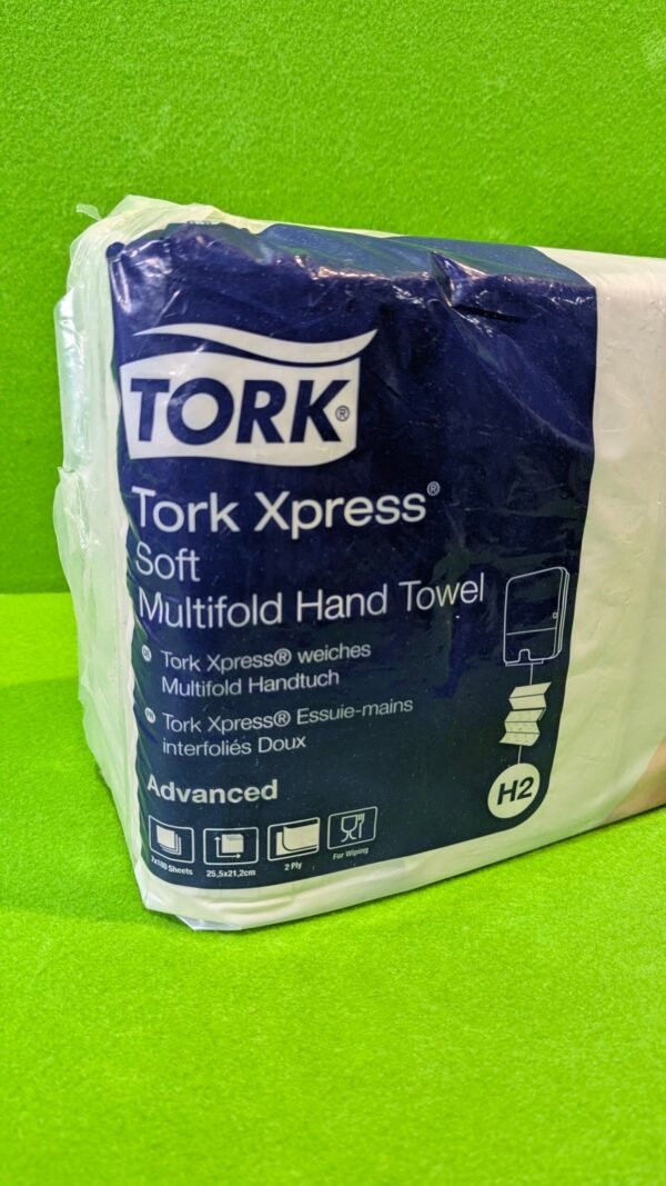 65M - Tork Xpress Toallas de Manos Suaves Plegables Blanco H2, Avanzadas, 2 capas, plegado 3 x 7 x 180 Hojas