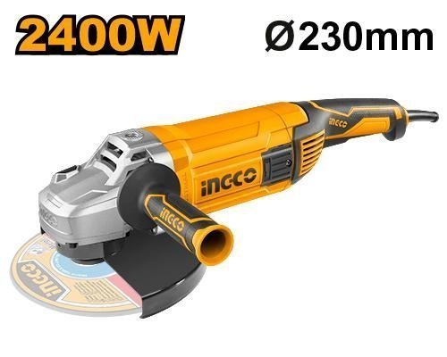 AG24008E - Amoladora Angular Industrial INGCO 2400W - 230mm (9") - Máxima Potencia