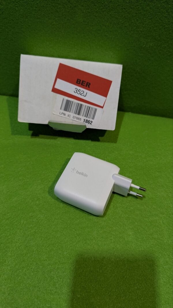 352J - Belkin cargador de pared USB-PD GaN doble de 68 W