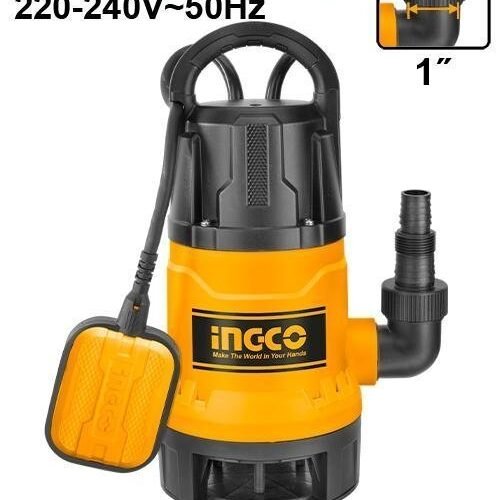 SPD7508 - Bomba Sumergible para Aguas Sucias INGCO 750W (1.0 HP) - 13.000 L/h - Motor de Cobre