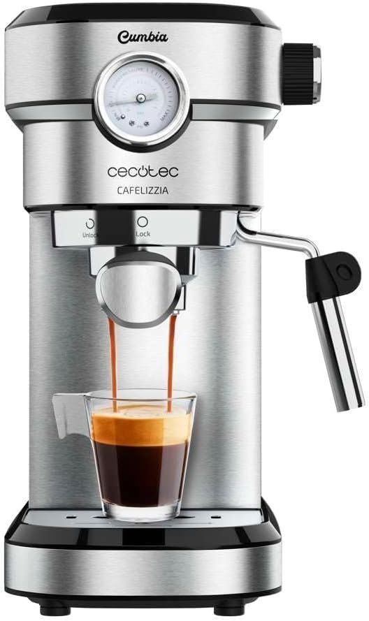 526L - Cecotec Cafetera para Espressos y Cappuccino Cafelizzia 790 Steel Pro con tara
