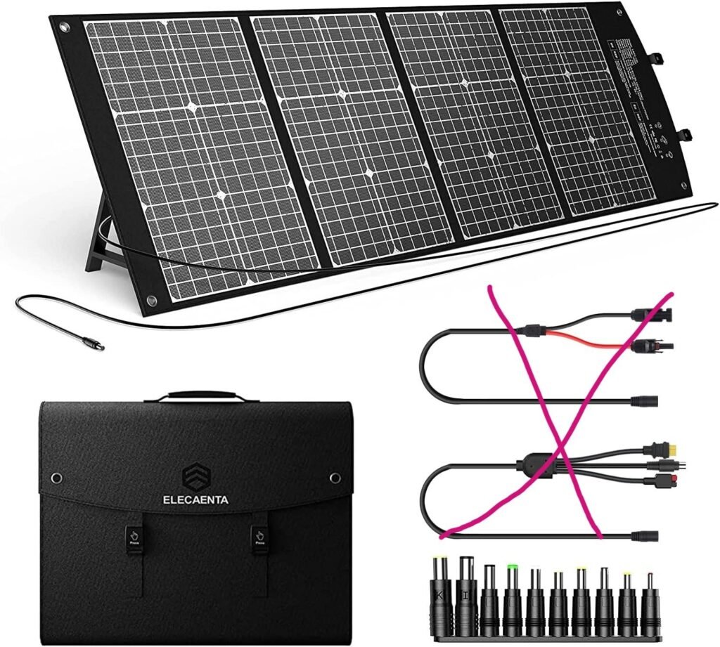 ELECAENTA Panel solar portátil de 120 W