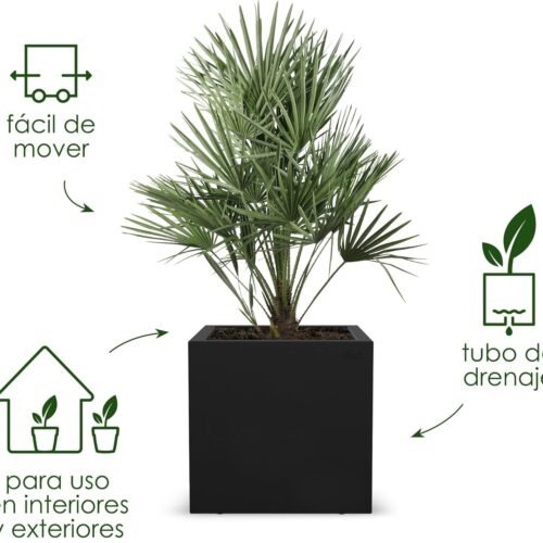224M - Elho Vivo Next Square 40 - Jardinera por Interior y Exterior