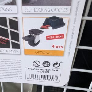 66M - Ferplast Transportín para Perros de Talla Grande Atlas 70 Professional, Comedero y Accesorios incluidos, Puerta de Acero plastificado, Rejillas de ventilación, 68,5 x 101 x h 75,5 cm Gris