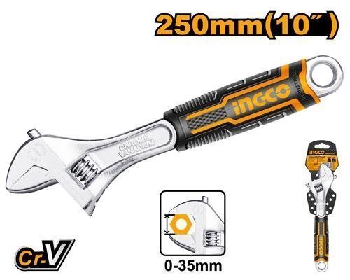 hadw131108-llave-inglesa-ajustable-profesional-ingco-250mm-10-acero-cr-v-apertura-0-24mm-compraconcabeza-com-1 HADW131108 - Llave Inglesa Ajustable Profesional INGCO 250mm (10") - Acero Cr-V - Apertura 0-24mm