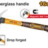 HCH81016 - Martillo de Orejas Profesional INGCO 450g (16oz) - Soporte Magnético para Clavos