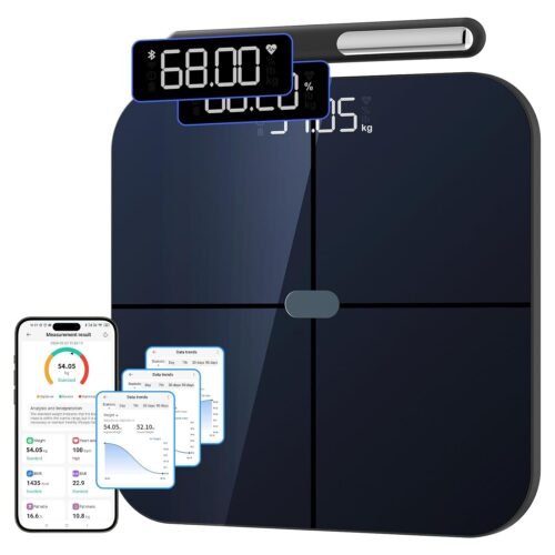 207M - Healthkeep - Báscula conectada WIFI y Bluetooth con 8 electrodos de alta precisión