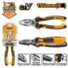 HHCP28160 - Alicate Universal Profesional INGCO 160mm (6") - 30% Más de Fuerza - Acero CR-V