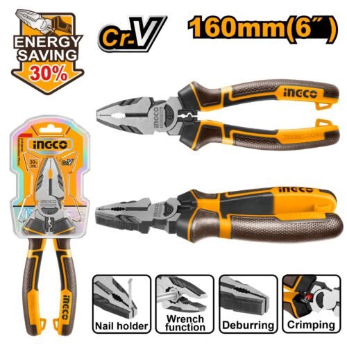 hhcp28160-alicate-universal-profesional-ingco-160mm-6-30-mas-de-fuerza-acero-cr-v-compraconcabeza-com-1 HHCP28160 - Alicate Universal Profesional INGCO 160mm (6") - 30% Más de Fuerza - Acero CR-V