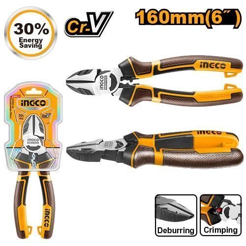 hhldcp28160-alicate-de-corte-diagonal-profesional-ingco-160mm-6-30-mas-de-fuerza-acero-cr-v-compraconcabeza-com-1 HHLDCP28160 - Alicate de Corte Diagonal Profesional INGCO 160mm (6") - 30% Más de Fuerza - Acero CR-V