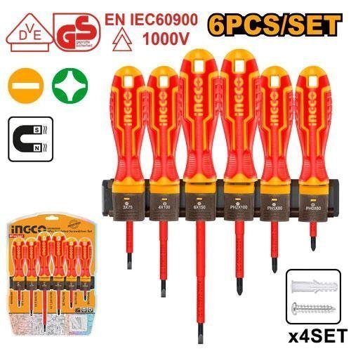hkisd0608-set-de-6-destornilladores-electricista-aislados-1000v-ingco-certificado-vde-compraconcabeza-com-1 HKISD0608 - Set de 6 Destornilladores Electricista Aislados 1000V INGCO - Certificado VDE