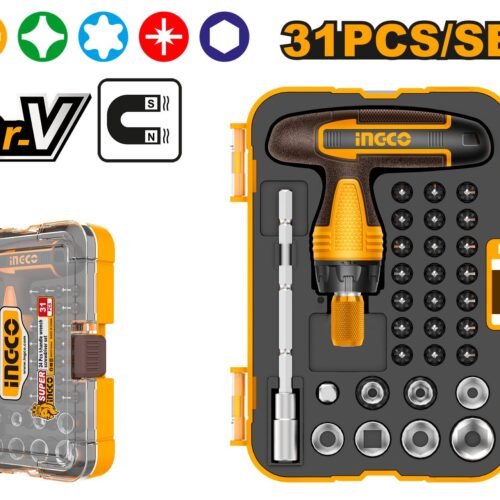 hksdb0318-set-de-destornillador-mango-en-t-con-trinquete-ingco-31-piezas-acero-cr-v-compraconcabeza-com-1 HKSDB0318 - Set de Destornillador Mango en T con Trinquete INGCO - 31 Piezas - Acero CR-V