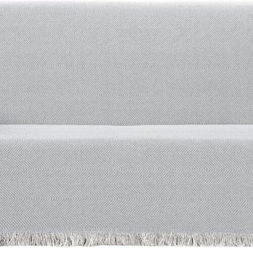 518AA - Martina Home Foulard Multiusos Espiga 180X260 Cm Crudo/Gris