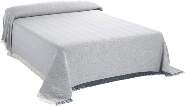 518AA - Martina Home Foulard Multiusos Espiga 180X260 Cm Crudo/Gris