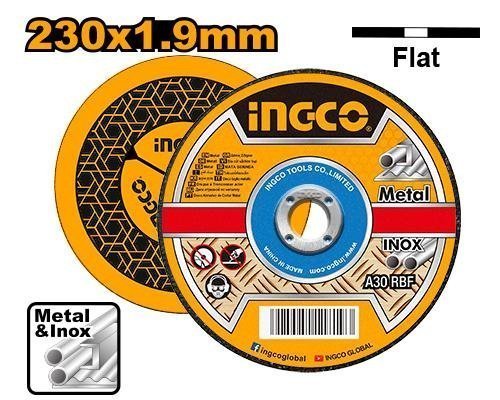 mcd302303-discos-de-corte-fino-ingco-230mm-9-metal-e-inox-espesor-1-9mm-compraconcabeza-com-1 MCD302303 - Discos de Corte Fino INGCO 230mm (9") - Metal e Inox - Espesor 1.9mm