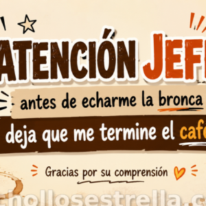 Taza Atención Jefe Antes de Echarme la Bronca