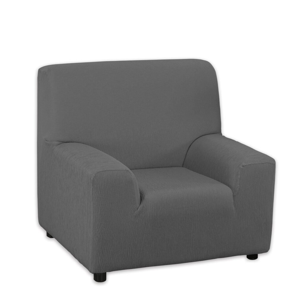 478M - Funda elástica para sillón 1 plaza Emilia color antracita 70–110 cm