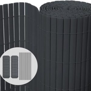 493M - Cañizo Ocultación PVC Doble Cara 80 x 300 cm con Puente Reforzado