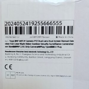 699L - Cámara IP WiFi Tuya 8MP PTZ doble lente