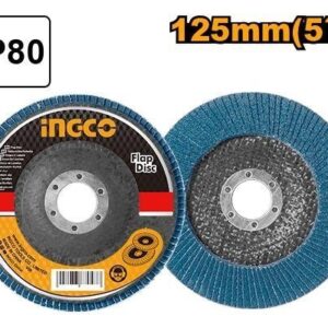 Discos de Láminas INGCO 125mm P80 - Óxido de Circonio para Acero Inoxidable