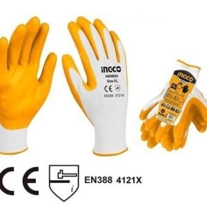 HGNG01 - Guantes de Trabajo con Recubrimiento de Nitrilo INGCO - Talla XL - Agarre Rugoso