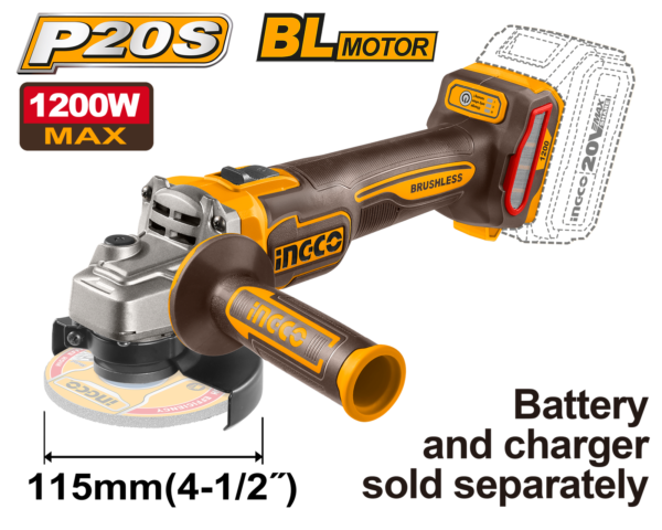 AMOLADORA ANGULAR 115MM 1200W INGCO CAGLI221153
