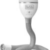 BLACK+DECKER Luz de serpiente, uso para luz de libro, luz de escritorio y luz de trabajo, 2 ajustes, flexible y recargable (BDCFSL01)