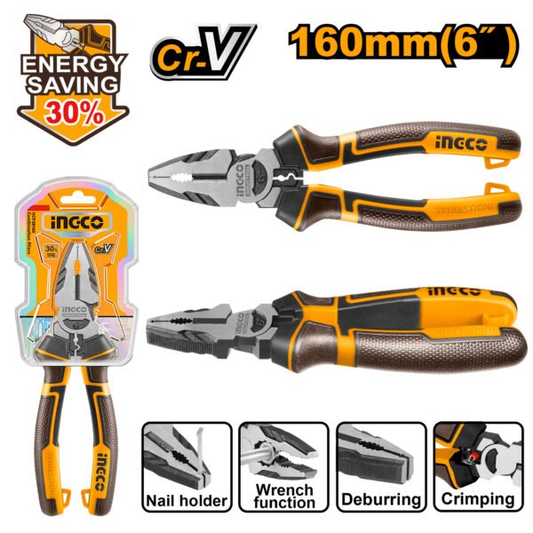 Alicates de 160mm, ahorro energía 30%.