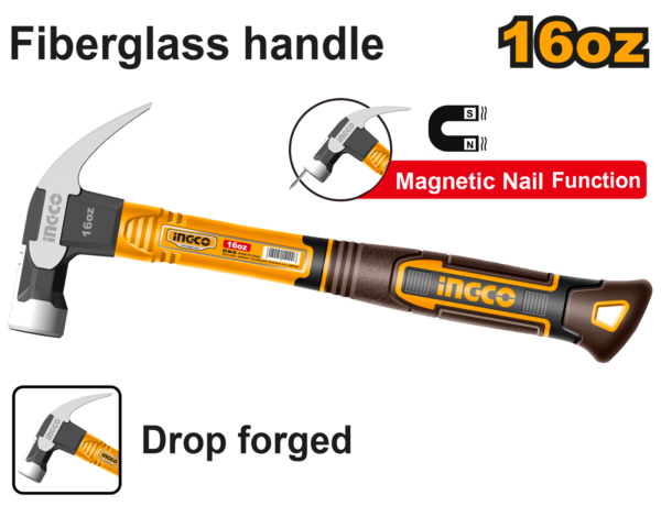 Martillo de orejas para puntas de 450 G INGCO HCH81016