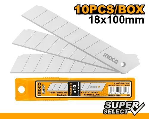 SET 10PCS CUCHILLA 18X100MM INGCO HKNSB112