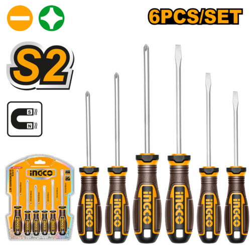 Set de 6 piezas de destornilladores INGCO HKSDS0628