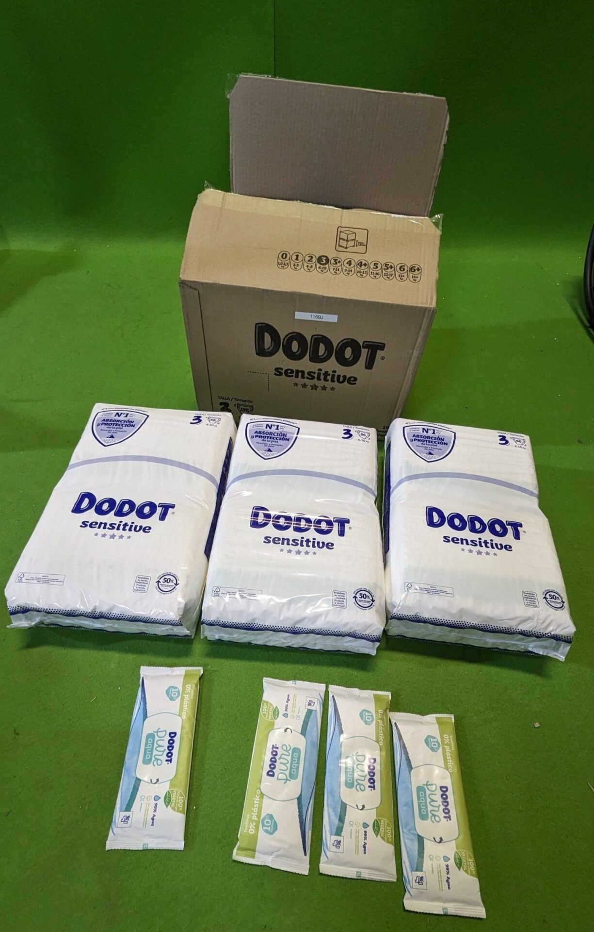 Foto 2 de Dodot Pañales Bebé Sensitive Talla 3 (6-10 kg) 198 Pañales